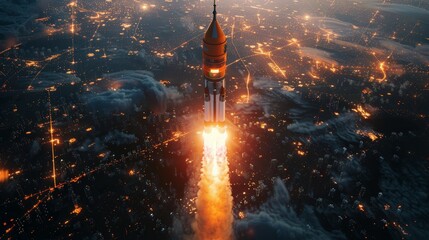 Artists Rendering of a Space Shuttle in Space