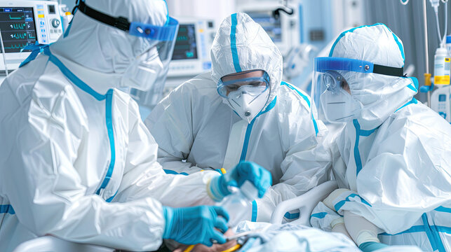 Medical Professionals in PPE Treatment., news, illustration, image, article, newspaper