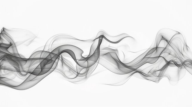 Smoke shapes on white background