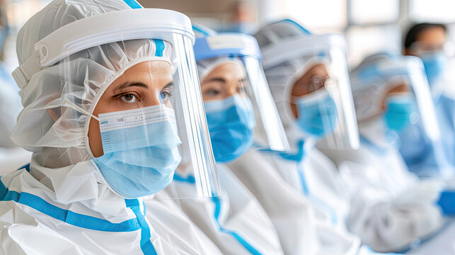 Medical Professionals in Protective Gear, news, illustration, image, article, newspaper