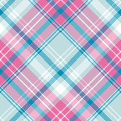 Seamless pattern in comfortable morning pink and blue colors for plaid, fabric, textile, clothes, tablecloth and other things. Vector image. 2