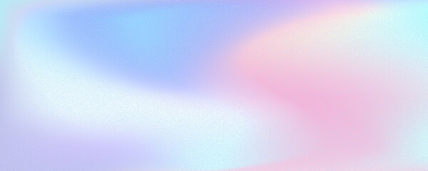Abstract background featuring a holographic blur with a color gradient.Vector grain noise texture, and watercolor blend.Neon iridescent colors creating a smooth gradation effect. - obrazy, fototapety, plakaty