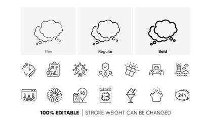 Love mail, Cooking hat and Washing machine line icons. Pack of Video conference, People insurance, Survey results icon. Petrol station, Fan engine, Gift pictogram. Speech bubble, Report. Vector