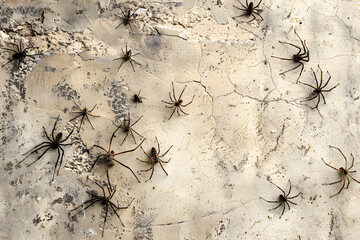 spiders on the wall