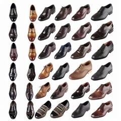 Fototapeta premium shoes shoes boots isolated on white background set