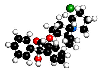 Trospium drug molecule.