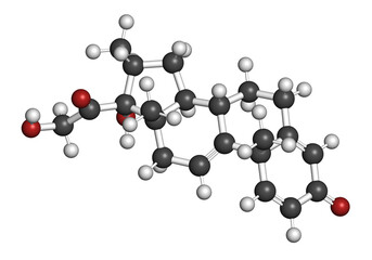 Vamorolone drug molecule.