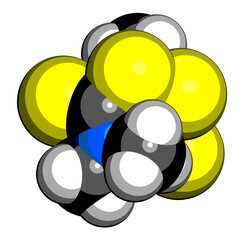 Thiram pesticide molecule.