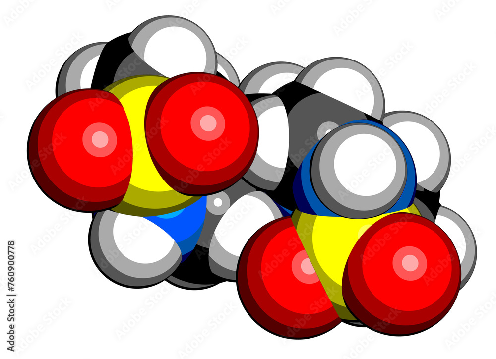 Canvas Prints taurolidine drug molecule.