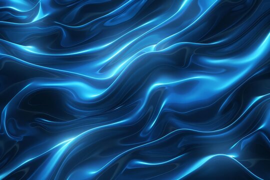Smooth wave pattern in electric blue Adding dynamic movement and futuristic flair to backgrounds or wallpapers for tech or digital themes.