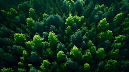 Fototapeta na wymiar Background of trees, texture of pine trees, group of trees in a horizontal plane.