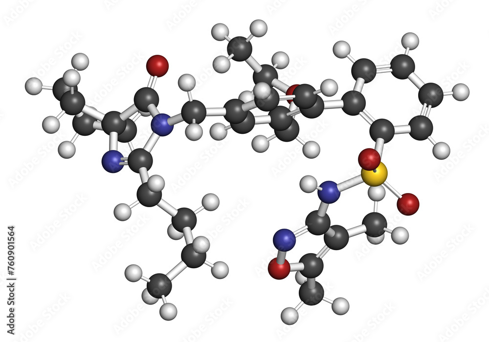 Canvas Prints sparsentan drug molecule