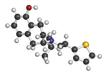 Rotigotine drug molecule.