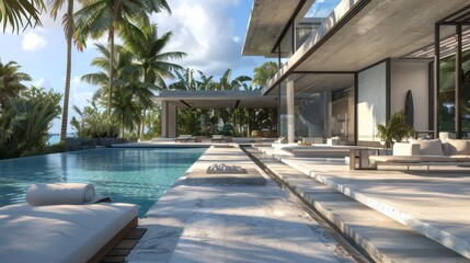 Fototapeta premium interior villa vacation resort Paradise Place