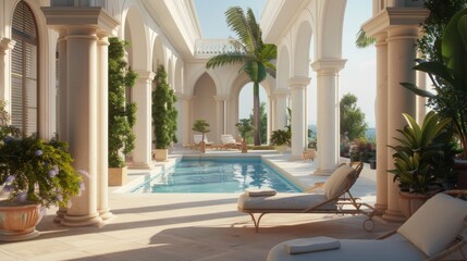 interior villa vacation resort Paradise Place - obrazy, fototapety, plakaty