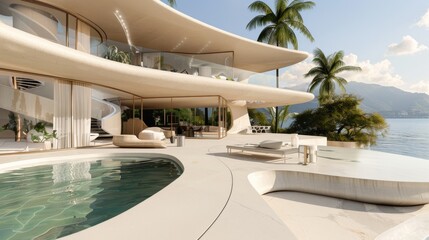 Fototapeta premium interior villa vacation resort Paradise Place