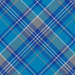 Seamless pattern in comfortable blue and gray for plaid, fabric, textile, clothes, tablecloth and other things. Vector image. 2