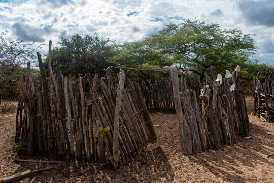 corral de palitos para encerrar los chivos u ovejas muy tipico de los indigenas wayuu