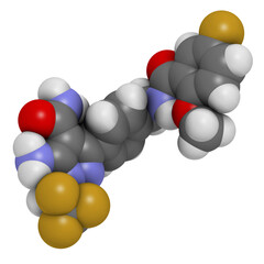Pirtobrutinib cancer drug molecule.