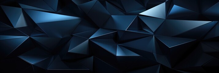 Abstract Geometric Triangular Design in Blue Tones - obrazy, fototapety, plakaty
