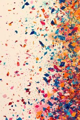 Colorful acrylic background of abstract chaos art