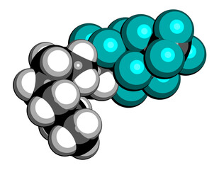 Perfluorohexyloctane drug molecule.