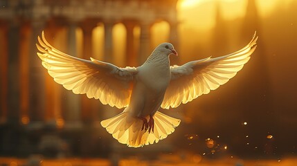 New Testament winged dove of the Holy Spirit
