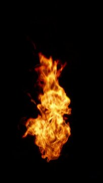 Burning flames motion background. Ignited Fire. Seamless loop
