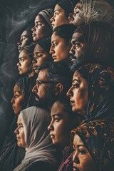 Group of People Standing Together - obrazy, fototapety, plakaty