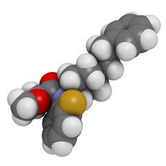 Ocfentanil synthetic opioid drug molecule.