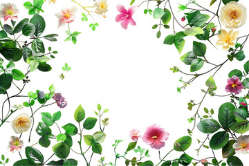 Obraz premium frame with flowers