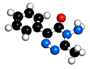 Metamitron herbicide molecule.
