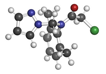 Metazachlor herbicide molecule.