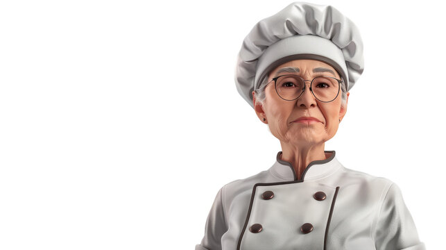A majestic statue of a woman proudly donning a chefs hat, symbolizing mastery and creativity in the culinary arts