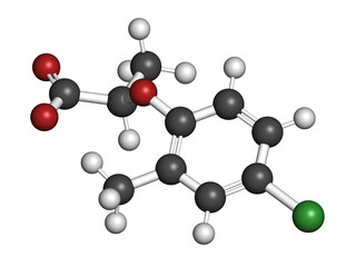 Mecoprop broadleaf herbicide molecule.