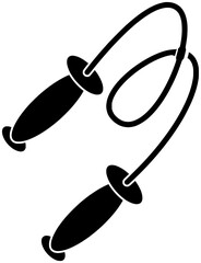 skipping illustration exercise silhouette rope logo sport icon fitness outline workout training athlete jump healthy fit health gym cardio shape body sportswear athletic for vector graphic background