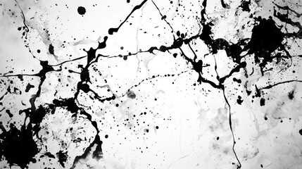 Naklejka premium Abstract Ink Splatter Dynamic Black and White Background