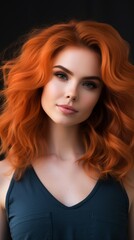 Woman With Red Hair Posing for Picture
