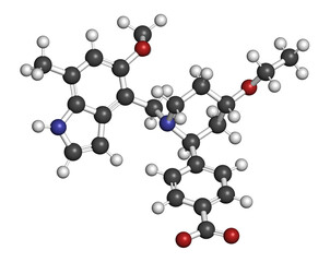 Iptacopan drug molecule.