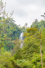 View of Materuni waterfall at foot of mountain Kilimanjaro not far from the city Moshi, Tanzania