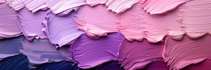 Gradient of Pink Hues in Abstract Paint Strokes - obrazy, fototapety, plakaty