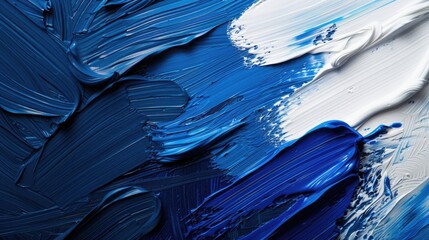 Smooth Gradient from Rich Blue to Pale Blue in Paint Strokes