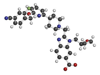Danuglipron diabetes drug molecule.