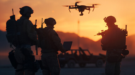 Group of Soldiers Standing Together
