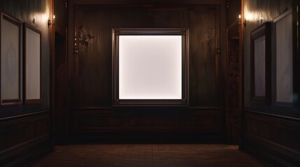 a picture frame in front of a wall