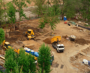the starting new construction site