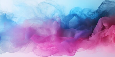 Blue and Pink Smoke Drifting in the Air - obrazy, fototapety, plakaty
