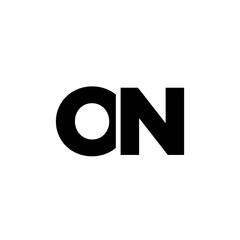 Letter O and N, ON logo design template. Minimal monogram initial based logotype.