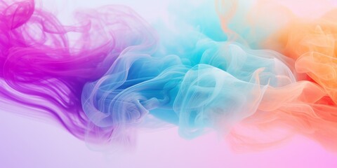 Colorful Smoke Drifting in Air