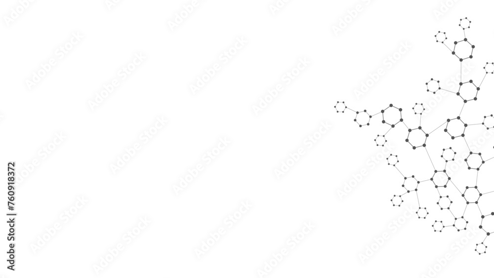 Poster Science abstract background. Abstract technology background with copy space. Abstract shapes in the corner.